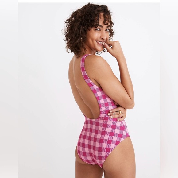 SOLID & STRIPED Other - Solid & Striped Reversible Anne-Marie One-Piece Swimsuit Gingham Check